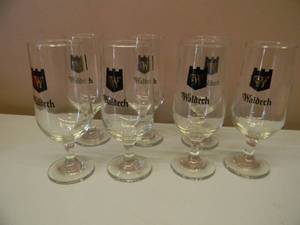 lot 15 image: VINTAGE - 7 Waldech Beer Glasses - Hamms Brewing Co St Paul MN - GREAT OLD SCHOOL PIECES - SEE PICTURES