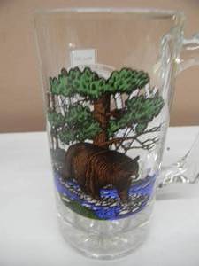 lot 20 image: 8 - Vintage Schmidt Beer Collector Series II Beer Glass  Mugs - BEAR, WOLVES, TURKEY, LOONS, GEESE - NICE - GREAT SET - SEE PICTURES