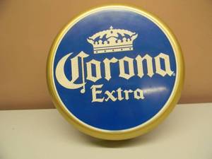 lot 37 image: VINTAGE Corona Extra Lighted Bottle Cap Sign - Battery Operated, Untested - Very Cool Piece - Approx 14 - SEE PICTURES