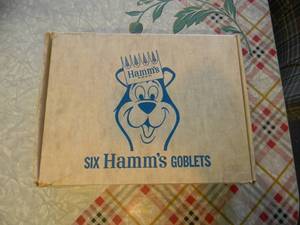 lot 31 image: VINTAGE - NEW OLD STOCK - Hamms Beer Goblets IN ORIGINAL BOX - GREAT OLD SCHOOL PIECES - SEE PICTURES