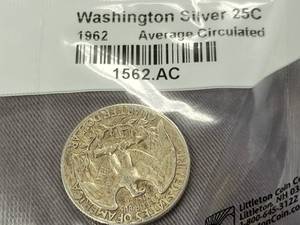 1962 SILVER WASHINGTON QUARTER