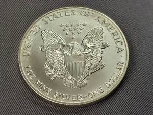 1992 AMERICAN SILVER EAGLE 1 TROY OZ .999 FINE SILVER