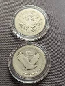 2 SILVER QUARTERS IN AIRTITES AS PICTURED