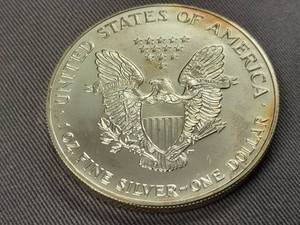 1993 AMERICAN SILVER EAGLE 1 TROY OZ .999 FINE SILVER