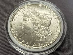 1889 MORGAN SILVER DOLLAR UNC IN AIRTITE