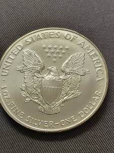 1997 AMERICAN SILVER EAGLE 1 TROY OZ .999 FINE SILVER