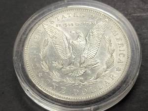 1890-S MORGAN SILVER DOLLAR AU IN AIRTITE