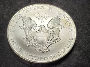 2002 AMERICAN SILVER EAGLE 1 TROY OZ .999 FINE SILVER