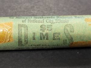 BU ROLL OF (50) 1961 ROOSEVELT DIMES ORIGINAL BANK WRAP