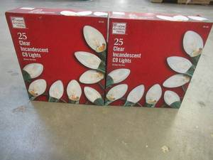 lot 392 image: (2 Packs) Home Accents C9 25-Light Clear Color Incandescent Light String, 351552 - SOLD AS IS