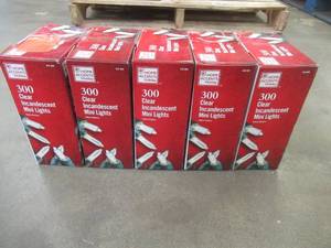 lot 306 image: (5 Packs) Home Accents 300 Count Clear Incandescent Mini Lights, 842806 - SOLD AS IS