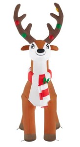 lot 310 image: Home Accents 6 ft Pre-Lit LED Reindeer Christmas Inflatable, 117021 - SOLD AS IS