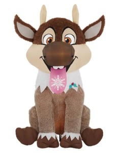 lot 311 image: Disney 6 ft Pre-Lit LED Disney Airblown Plush Baby Sven with Snowflake Christmas Inflatable, 1006215473 - SOLD AS IS