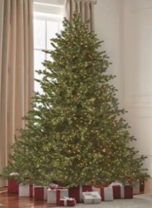 lot 313 image: Home Decorators Collection 7.5 ft Elegant Grand Fir LED Pre-Lit Artificial Christmas Tree with 2000 Warm White Micro Dot Lights, 1006215481 - SOLD AS IS