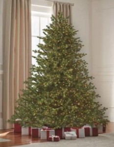 lot 320 image: Home Decorators Collection 7.5 ft Elegant Grand Fir LED Pre-Lit Artificial Christmas Tree with 2000 Warm White Micro Dot Lights, 1006215481 - SOLD AS IS