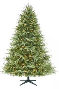 lot 329 image: Home Decorators Collection 7.5 ft Carriage Fraser Fir LED Pre-Lit Artificial Christmas Tree with 1,000 Color Changing Mini Lights, 1006215569 - SOLD AS IS