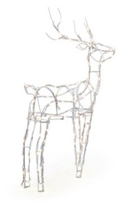lot 399 image: Home Accents 52 in. 120-Light LED White Wire Reindeer, 1001788254 - SOLD AS IS