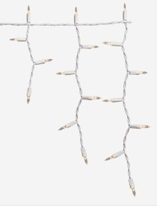 lot 400 image: Holiday Living  300-Count Constant White Mini Incandescent Plug-In Christmas Icicle Lights, 0003752 - SOLD AS IS