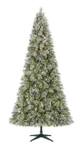lot 442 image: Home Accents 9ft. Sparkling Amelia Pine LED Pre Lit Christmas Tree, 192072528824 - SOLD AS IS