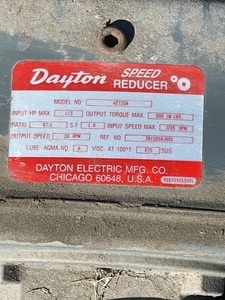 Dayton Speed Reducer