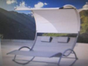 Double Rocking Chaise Lounger with ...