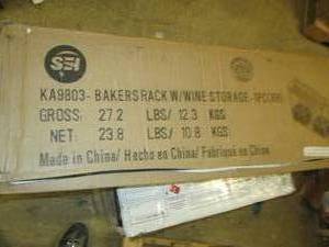bakers rack with wine storage doesn...