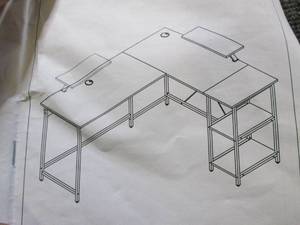 outfine computer desk open box ...