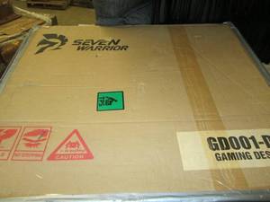 seven warrior gaming desk open box ...