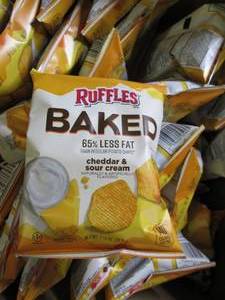 case of ruffles baked cheddar and s...