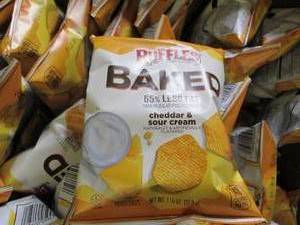 case of ruffles baked cheddar and s...