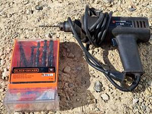 lot 332 image: Black & Decker Drill with Drill Bits