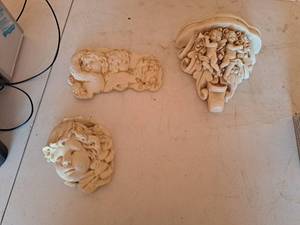 lot 356 image: Lot of (3) Angels Wall Statues
