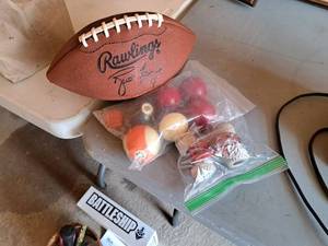 lot 366 image: Football, Pool Balls, Monster Truck Toy
