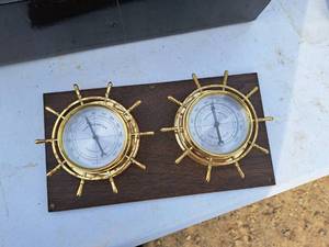 lot 428 image: Vintage Springfield Nautical ThermometerHumidity Meter