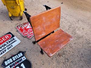 lot 437 image: Vintage WoodMetal School Desk