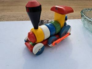 lot 482 image: Vintage Educa Lux Wooden Toy Train