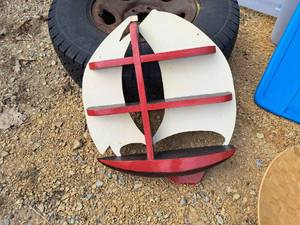 lot 511 image: Sail Ship Wooden Wall Shelf