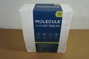 lot 96 image: NEW Molecule ArcticLux 4 Piece Sheet Set - King