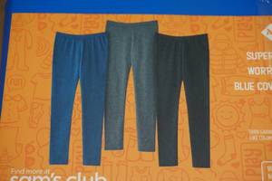 lot 77 image: NEW Members Mark Girls Favorite Leggings 3-Pack - 1012