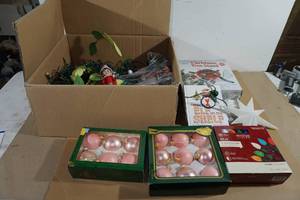 lot 57 image: Assorted Christmas Dcor - Bulbs, Lights