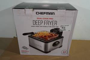 lot 14 image: NEW Chefman Dual Cook Pro Deep Fryer