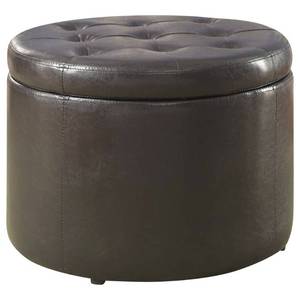 lot 131 image: Round Shoe Storage Ottoman - Damaged
