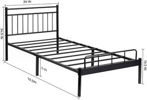 lot 137 image: Luna Metal Bed Frame - Twin