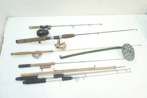 lot 2 image: Ice Fishing Rods&Reels-Ice Ladle-Vintage Rod&Reels