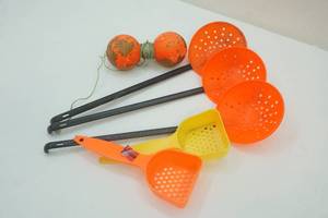 lot 4 image: 17 Ice Skimmers-Bait scoops- Marker Buoy