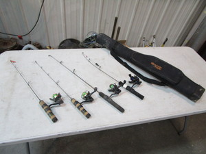 lot 98 image: Ice Fishing RodsReels & Case