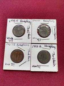 (4) Third Reich Coins