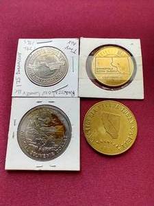 (4) Vintage TokensMedals