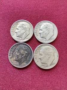 (4) 90% Silver Dimes