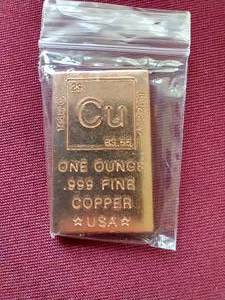 1 Oz. Copper Bar